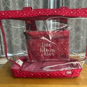 Lug Peekaboo Tote with clutch. New with tags and wrapped in plastic.